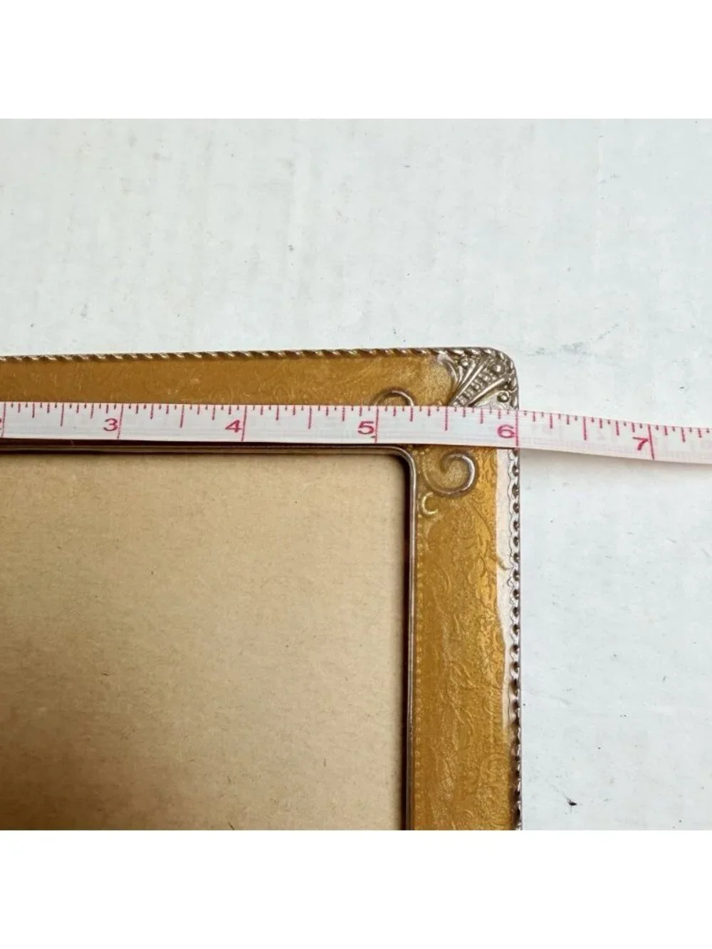 Enameled Ornate Photo Frame Decor 6 X 8 Vintage Nostalgia